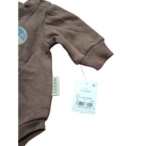Disney Baby Unisex Brown Mickey Mouse Bodysuit Sz NB/Newborn NEW - Picture 4 of 7